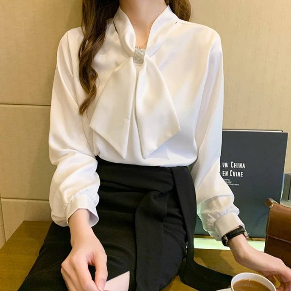 Blouse Satin Round Neck - Image 3