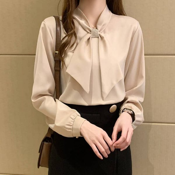 Blouse Satin Round Neck - Image 2