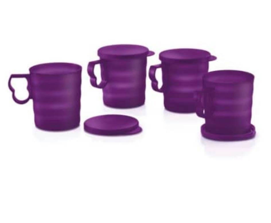 Tupperware Set Mug Purple