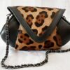 Premium Black Cowhide and Fur Clutch Bag - Type B
