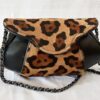 Premium Black Cowhide and Fur Clutch Bag - Type A