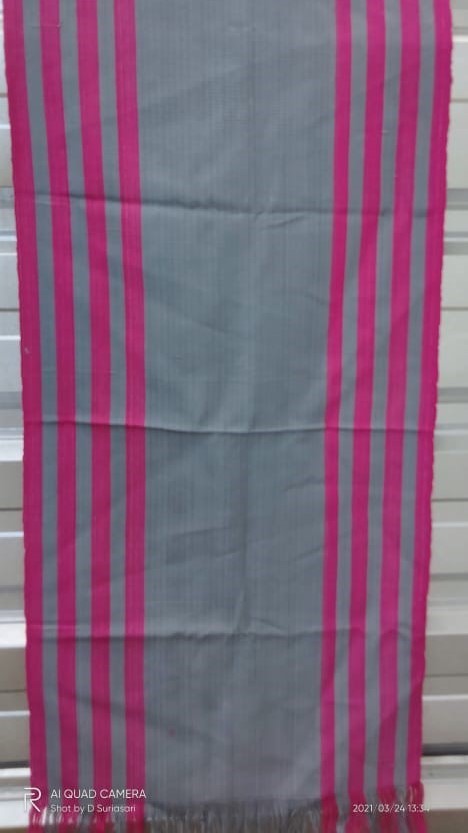 Grey and Purple Tenun Shawl