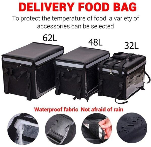 62L/48L/32L THERMAL INSULATED BAG FOOD BUSINESS FOOD DELIVERY BAG - Image 5