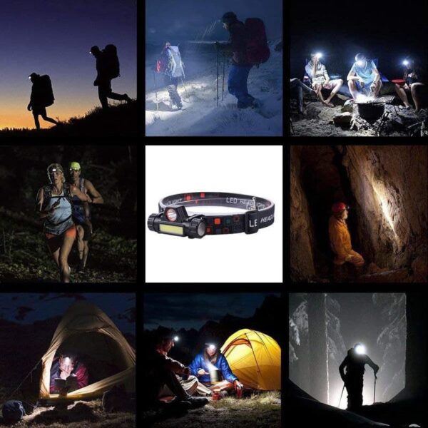 BMK Headlight USB Rechargeable Headlamp Outdoor WaterproofLampu Kepala - Image 6