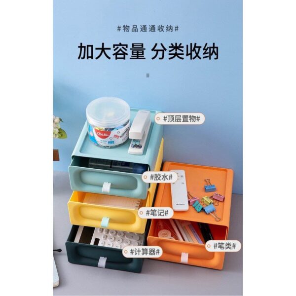 BMK 1 Unit Table Top Drawer Storage Box Office Organiser Stackable - Image 9
