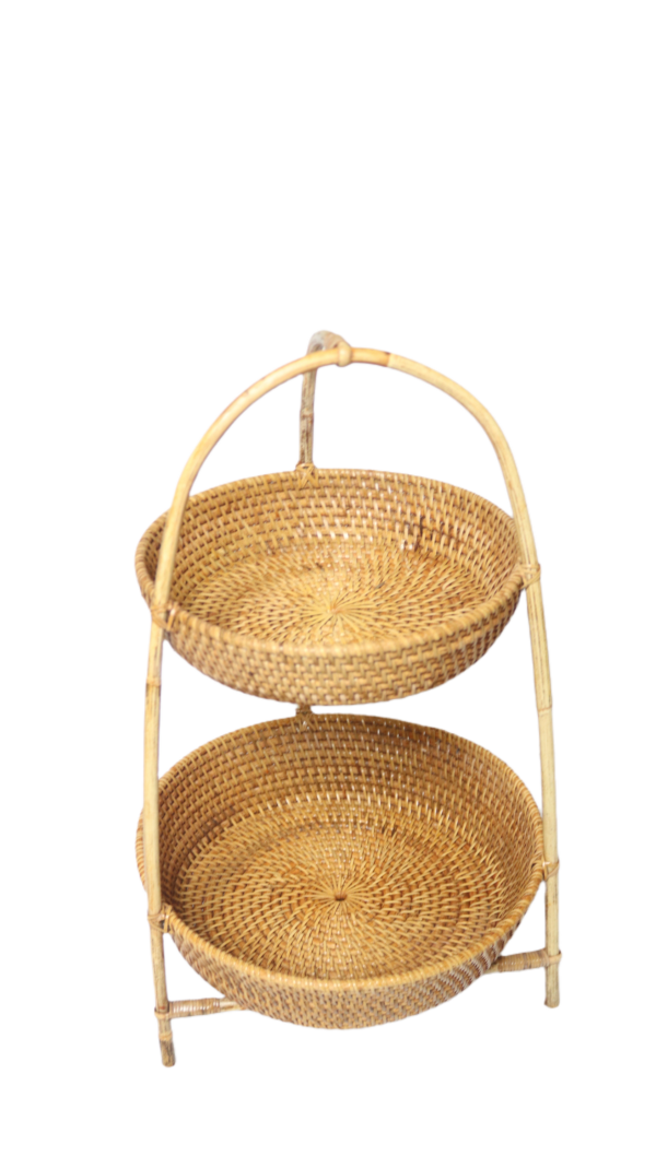 Rak bumbu rotan bundar turun daun - Image 3