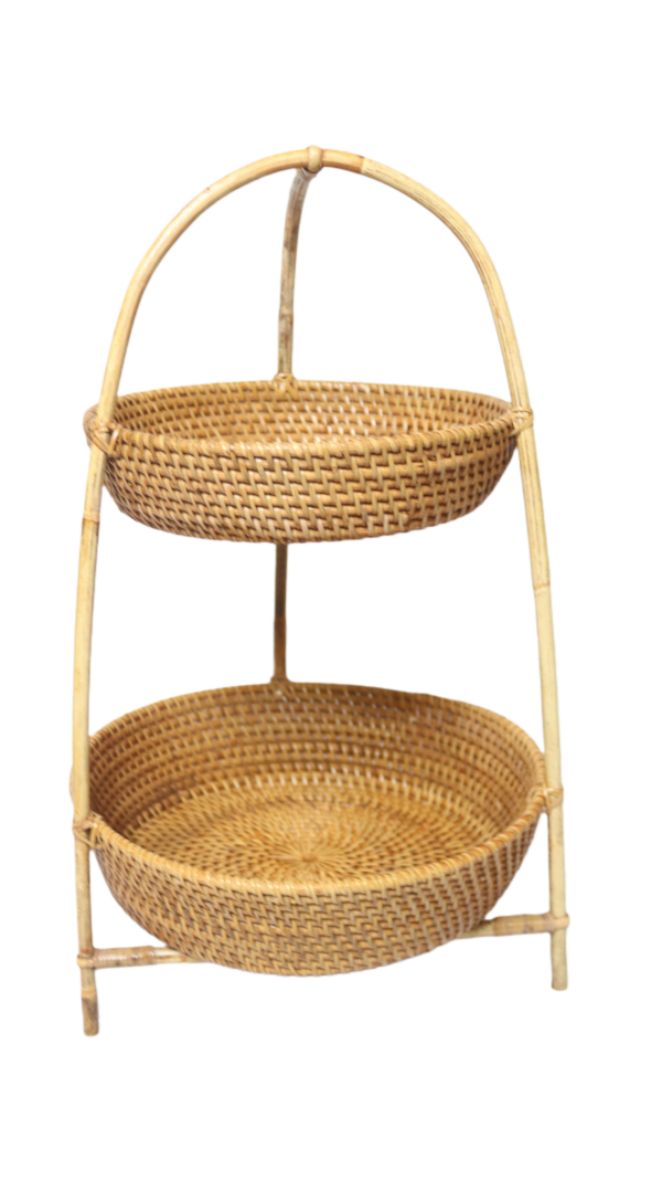 Rak bumbu rotan bundar turun daun - Image 2