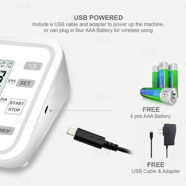 ENGLISH VOICE 5 IN 1 USB ARM BLOOD PRESSURE HEART TRACKED MONITOR TEKANAN DARAH - Image 6