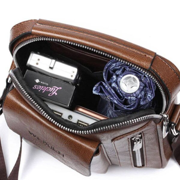 MEN BAG CASUAL SHOULDER BAG VINTAGE CROSSBODY BAGS PU LEATHER - Image 9