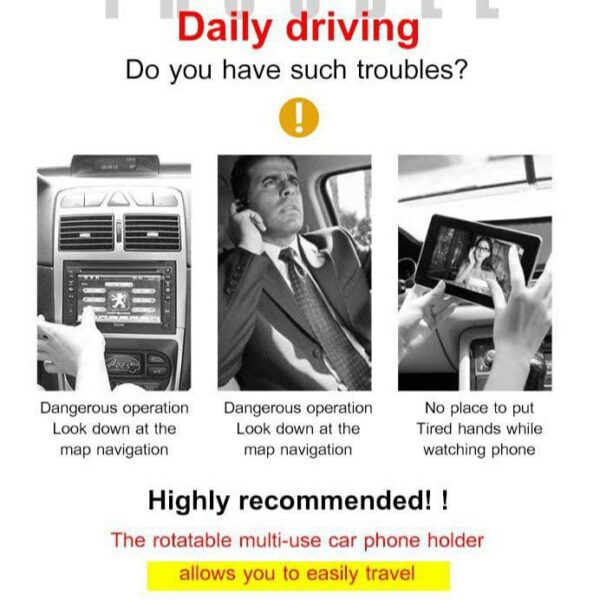 BMK Car Mobile Phone Holder Car Dashboard Phone Holder 360 Degree - Image 4
