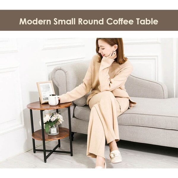 BMK Modern Small Coffee Table Round Table - Image 6