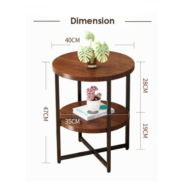 BMK Modern Small Coffee Table Round Table - Image 8