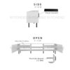 BMK Kitchen Z 6FT LEGEND TV Cabinet White - Image 3