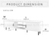 BMK Kitchen Z 6FT LEGEND TV Cabinet White - Image 2