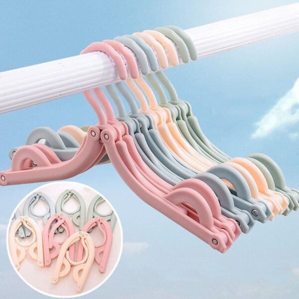 BMK 10 Pcs Folding Hanger Portable Hanger Wardrobe - Image 7