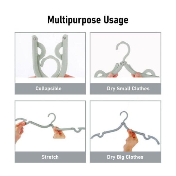 BMK 10 Pcs Folding Hanger Portable Hanger Wardrobe - Image 2