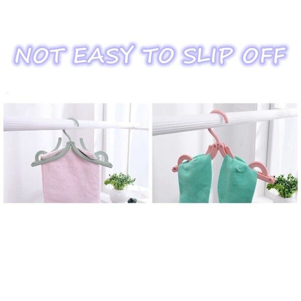 BMK 10 Pcs Folding Hanger Portable Hanger Wardrobe - Image 3
