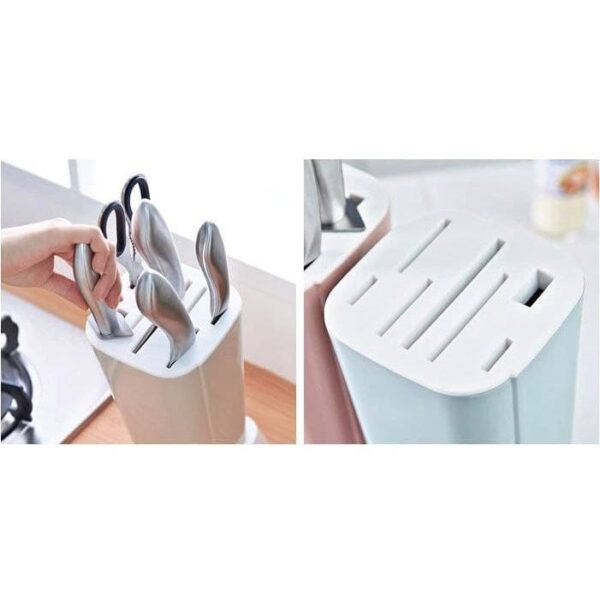 BMK Modern Stylish Design 7-Slot Kitchen Knife Storage Block Holder - Image 2