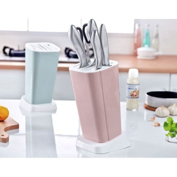 BMK Modern Stylish Design 7-Slot Kitchen Knife Storage Block Holder - Image 3