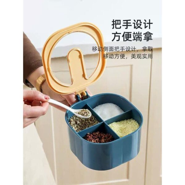 BMK 4 Grid Seasoning Box Spice Jar Kitchen - Image 9