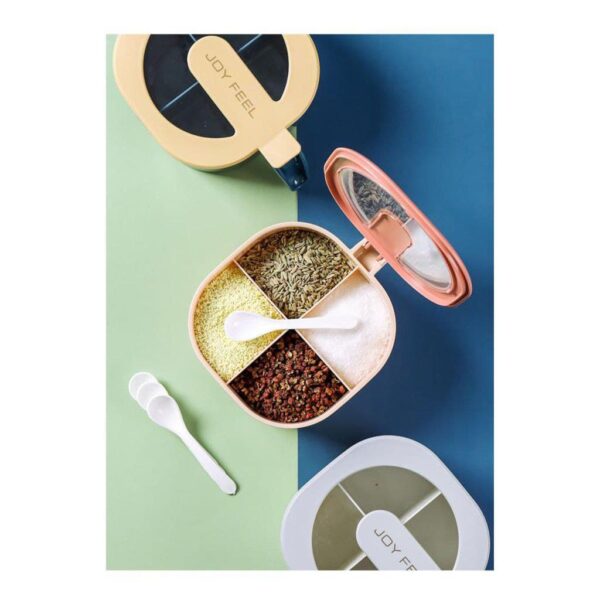 BMK 4 Grid Seasoning Box Spice Jar Kitchen - Image 8