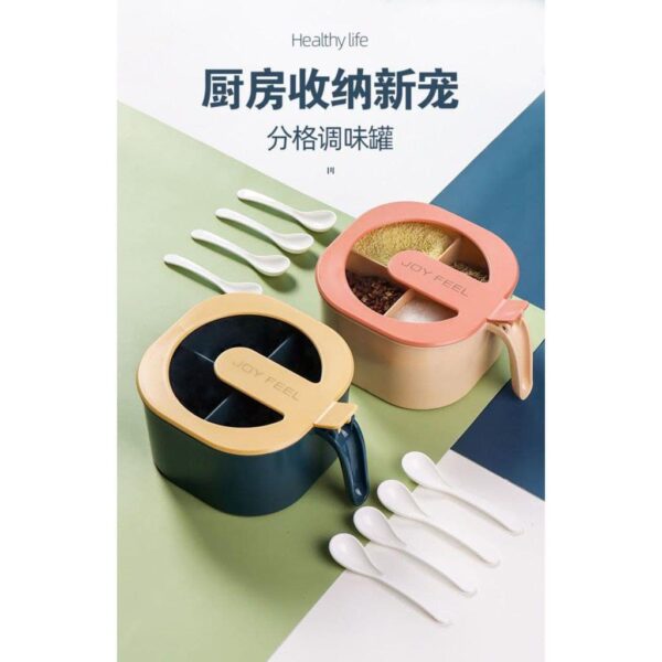 BMK 4 Grid Seasoning Box Spice Jar Kitchen - Image 5