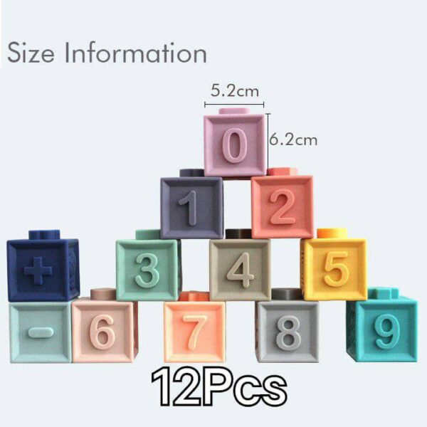 BMK Baby Grasp Toy Building Blocks 12Pcs - Image 2