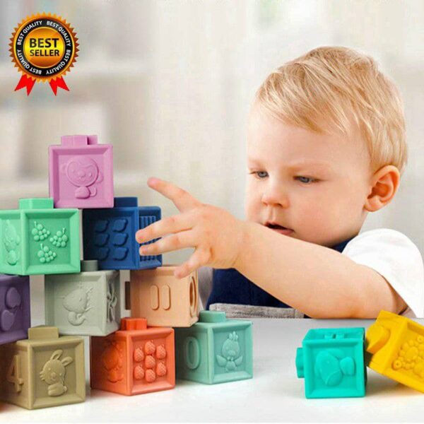 BMK Baby Grasp Toy Building Blocks 12Pcs