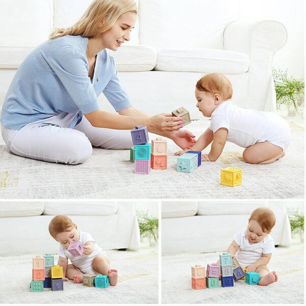 BMK Baby Grasp Toy Building Blocks 12Pcs - Image 3