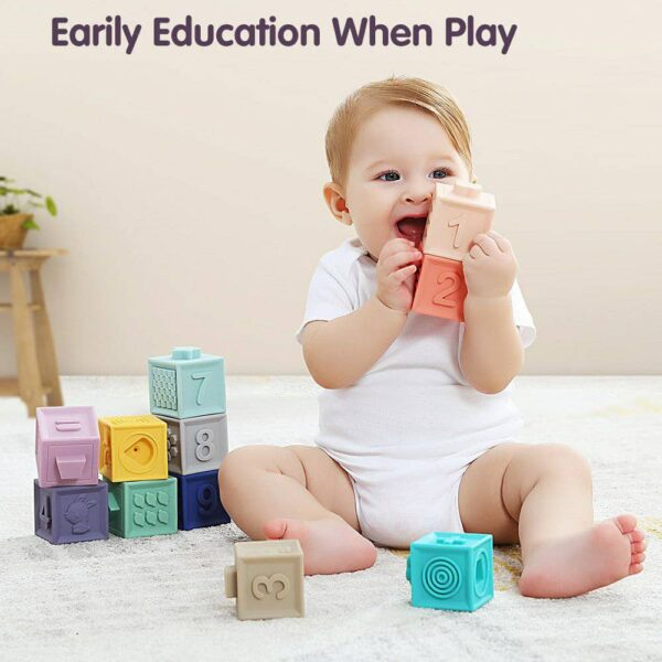 BMK Baby Grasp Toy Building Blocks 12Pcs - Image 4