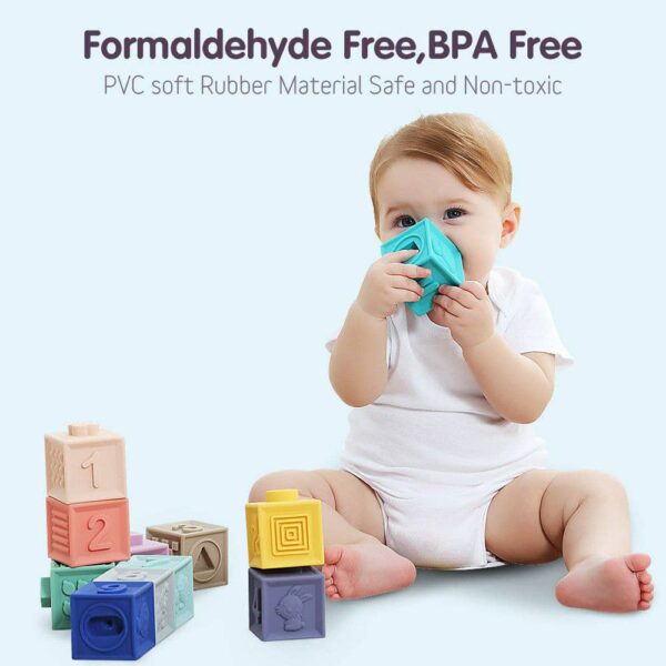 BMK Baby Grasp Toy Building Blocks 12Pcs - Image 7