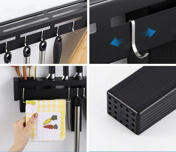 BMK Stainless Steel Kitchen Knife Rack/ Wall-Mounted - Image 3