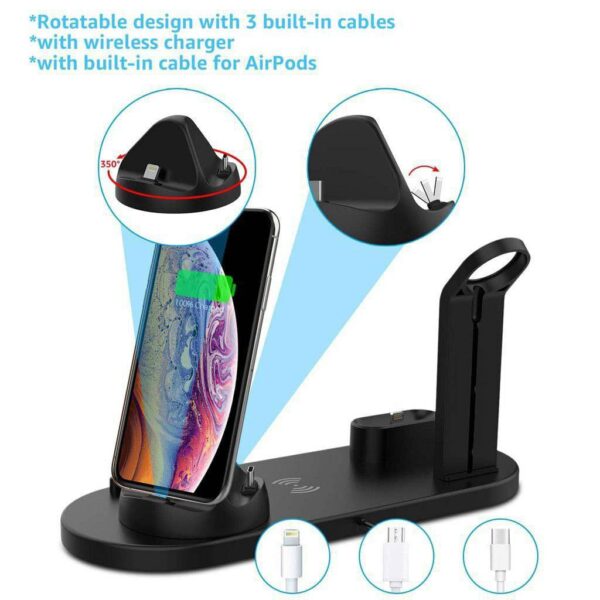 BMK 4 in 1 Wireless Charging Dock Compatible With Smart Watch And airpod - Image 4