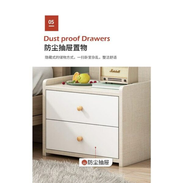 BMK Mini Storage Cabinet Bedside Table Bedroom Side Table - Image 8