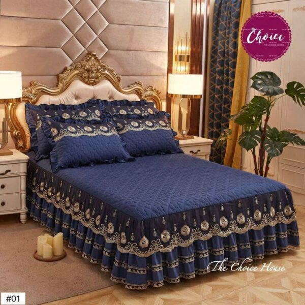 BMK Cadar Pengantin Beropol cadar lace 3in1 Cadar Ropol Pengantin Quilted Cadar Cotton Ropol - Image 10