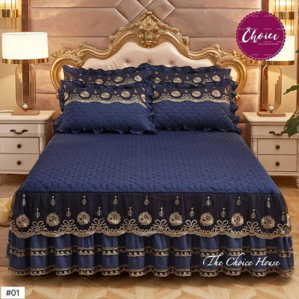 BMK Cadar Pengantin Beropol cadar lace 3in1 Cadar Ropol Pengantin Quilted Cadar Cotton Ropol - Image 8