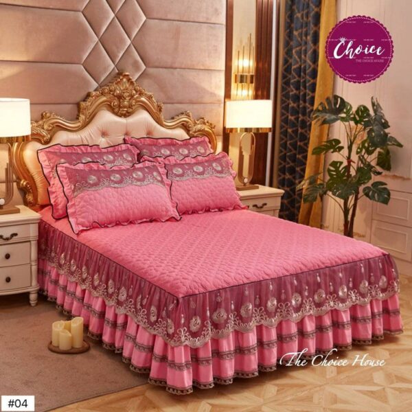 BMK Cadar Pengantin Beropol cadar lace 3in1 Cadar Ropol Pengantin Quilted Cadar Cotton Ropol - Image 7