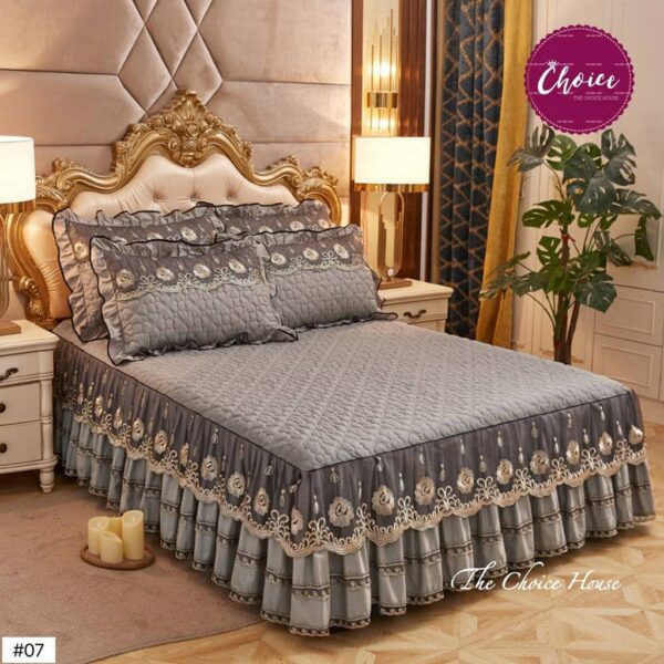 BMK Cadar Pengantin Beropol cadar lace 3in1 Cadar Ropol Pengantin Quilted Cadar Cotton Ropol - Image 4