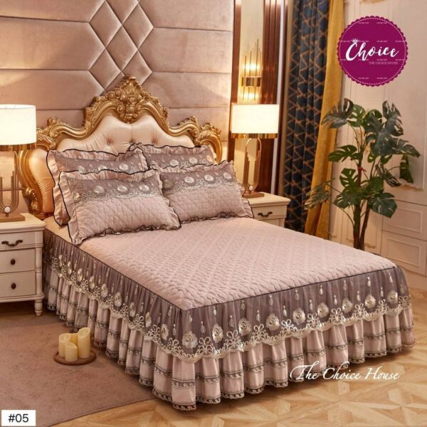 BMK Cadar Pengantin Beropol cadar lace 3in1 Cadar Ropol Pengantin Quilted Cadar Cotton Ropol - Image 3