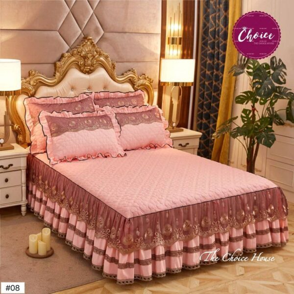 BMK Cadar Pengantin Beropol cadar lace 3in1 Cadar Ropol Pengantin Quilted Cadar Cotton Ropol