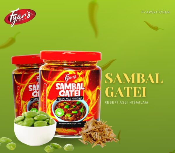SAMBAL GATEI (sambal ikan bilis petai)