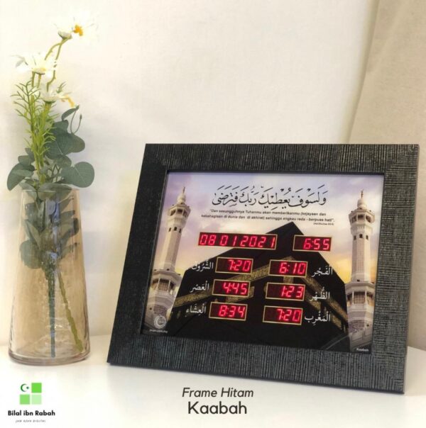 Jam Azan - Kaabah (Frame Hitam) - Image 2