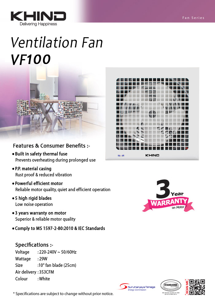 10" Ventilation Fan (VF100) - Image 2