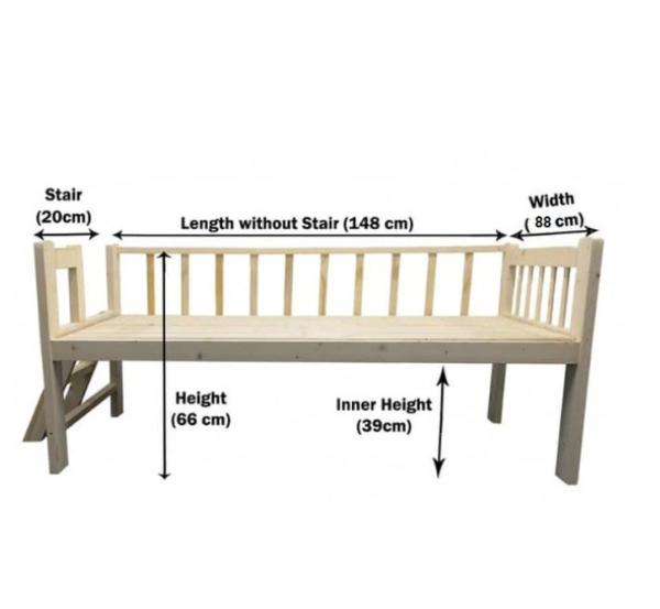 BMK Wooden Baby Bed Cot Attached to Parents Side Bed WITHOUT MATTRESS - Image 2