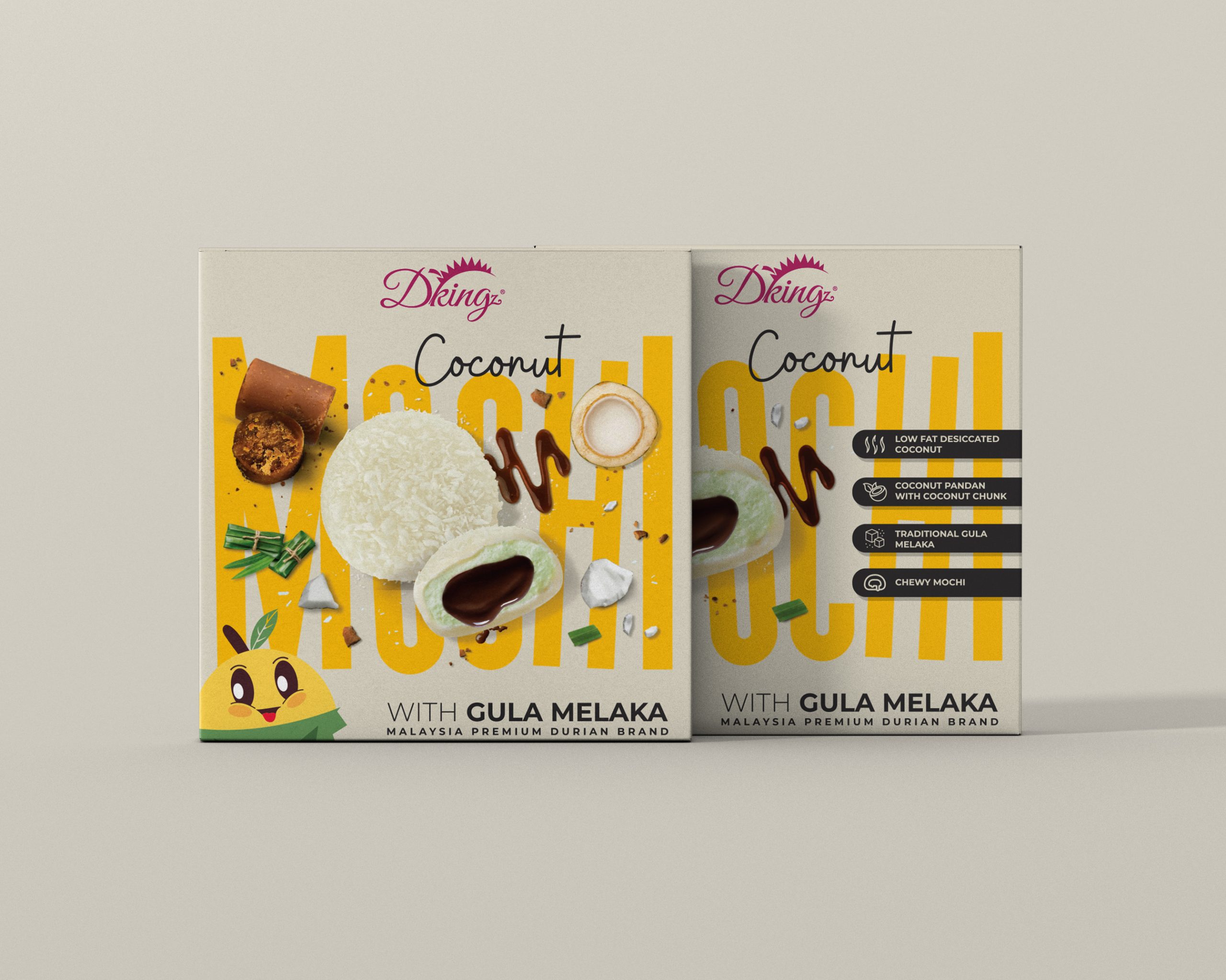 Coconut Mochi with Gula Melaka