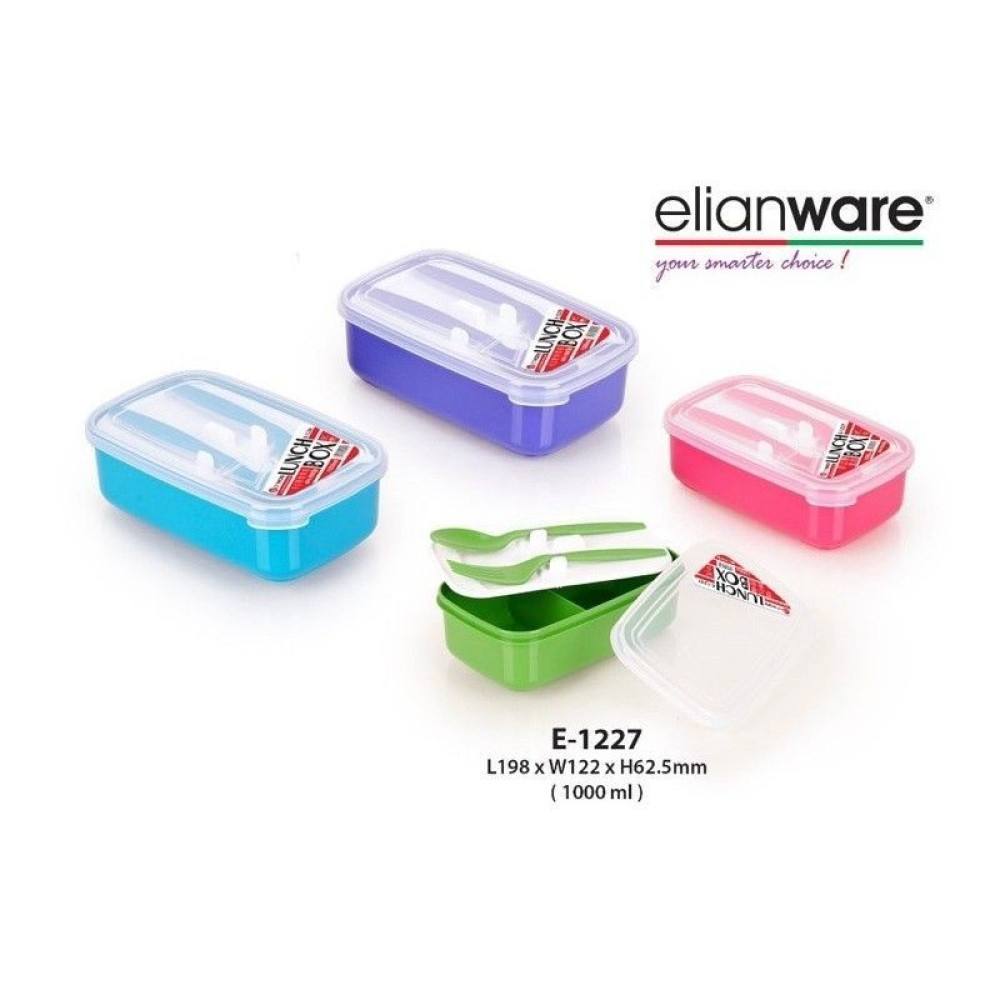 Elianware E-1227 1000ml Microwavable Lunch Box Container / Bekas Nasi