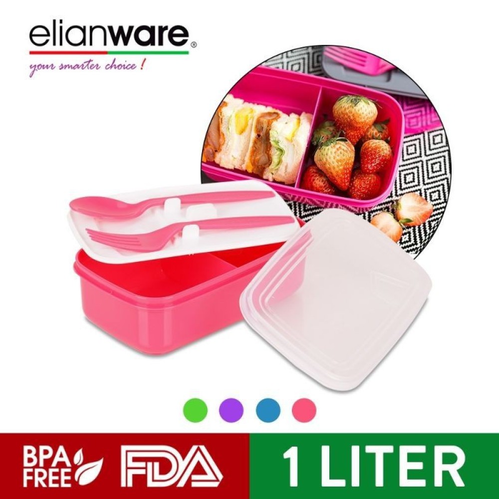 Elianware E-1227 1000ml Microwavable Lunch Box Container / Bekas Nasi - Image 2