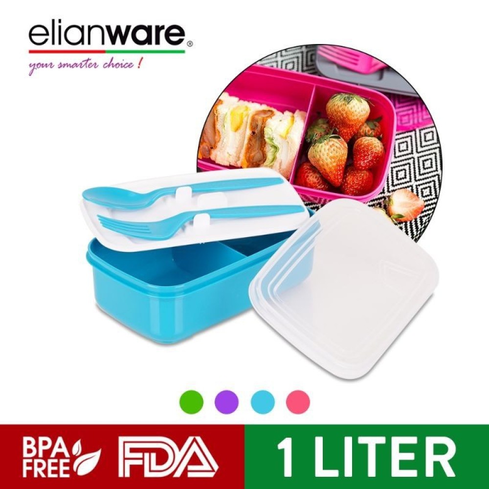 Elianware E-1227 1000ml Microwavable Lunch Box Container / Bekas Nasi - Image 5