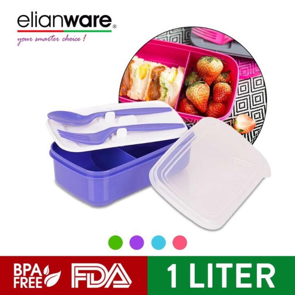 Elianware E-1227 1000ml Microwavable Lunch Box Container / Bekas Nasi - Image 4