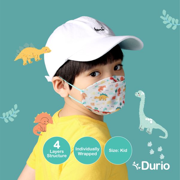 DURIO 904K KIDS KF94 RESPIRATOR 10s - DINOSAUR - Image 4